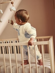 Grey Baby Fleece Zip Sleepsuit - Image 2 of 10