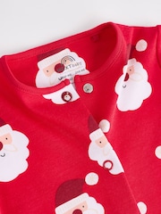 Red Baby Christmas Santa 100% Cotton Sleepsuit (0mths-2yrs) - Image 4 of 7