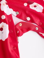 Red Baby Christmas Santa 100% Cotton Sleepsuit (0mths-2yrs) - Image 5 of 7