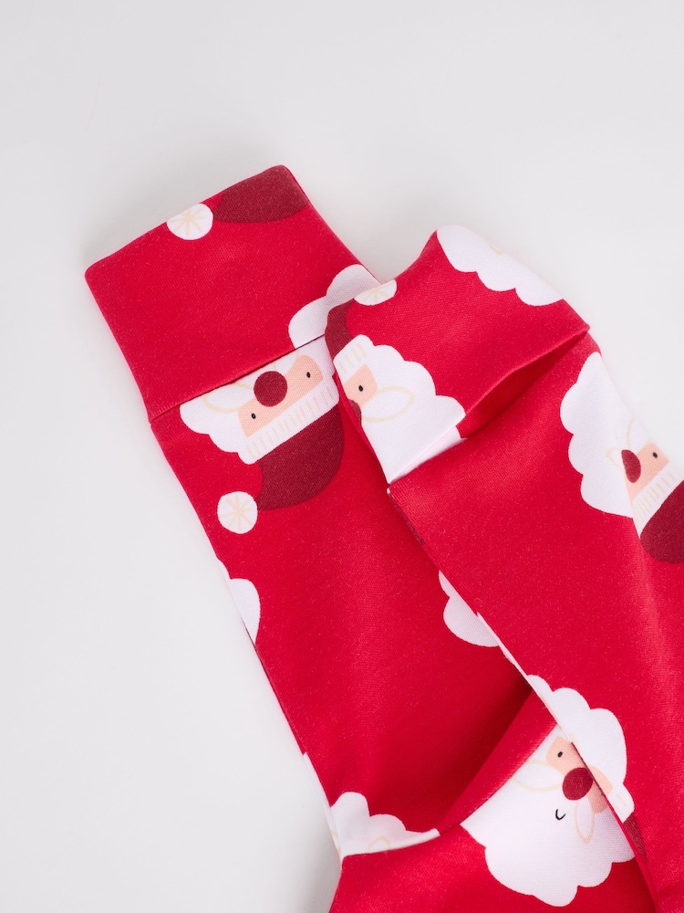 Red Baby Christmas Santa 100% Cotton Sleepsuit (0mths-2yrs) - Image 7 of 7