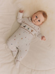 White Christmas Character Baby Sleepsuit (0-12mths) - Image 1 of 12