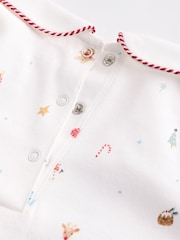 White Christmas Character Baby Sleepsuit (0-12mths) - Image 11 of 12