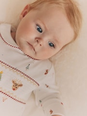 White Christmas Character Baby Sleepsuit (0-12mths) - Image 3 of 12
