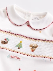 White Christmas Character Baby Sleepsuit (0-12mths) - Image 8 of 12