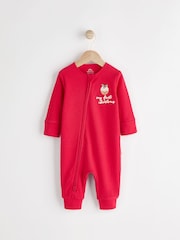 Red Baby My First Christmas 100% Cotton Sleepsuit (0mths-3yrs) - Image 4 of 8