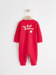 Red Baby My First Christmas 100% Cotton Sleepsuit (0mths-3yrs) - Image 5 of 8
