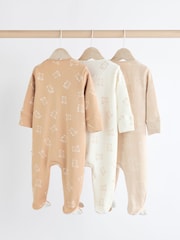 Neutrale Farbe - Baby Bear 100 % Baumwoll-Schlafanzüge im 3er-Pack (0-2 Jahre) - Bild 2 von 11