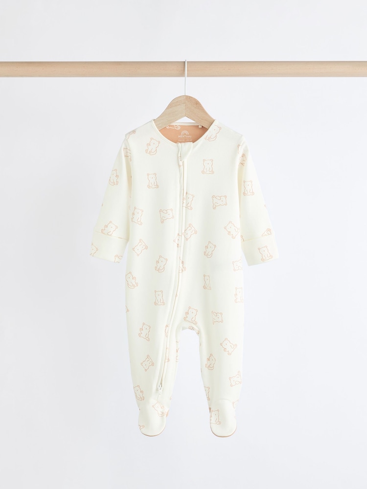 neutre - Bébé Bear 100% Cotton Sleepsuits 3 Lot (0-2yrs) - Image 4 of 11