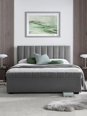 Time 4 Sleep Grey Ascot Upholstered Side Lift Ottoman Storage Bed - Image 1 of 4