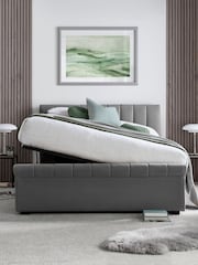 Time 4 Sleep Grey Ascot Upholstered Side Lift Ottoman Storage Bed - Image 2 of 4