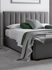 Time 4 Sleep Grey Ascot Upholstered Side Lift Ottoman Storage Bed - Image 3 of 4