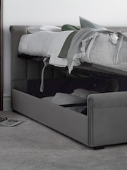 Time 4 Sleep Grey Ascot Upholstered Side Lift Ottoman Storage Bed - Image 4 of 4