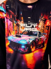 Alex's Wish Black Racing Car 100% Cotton Single Pyjamas (4-16yrs) - Image 5 of 5