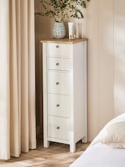 Chalk Malvern Paint Effect 5 Drawer Chest of Drawers - Image 1 of 12
