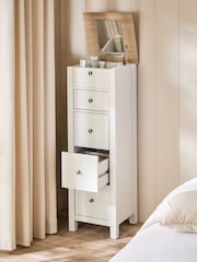 Chalk Malvern Paint Effect 5 Drawer Chest of Drawers - Image 3 of 12