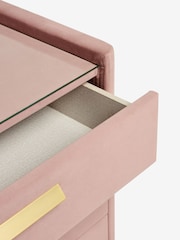 Soft Velvet Blush Pink Scarlett Upholstered Chest of Drawers - Image 10 of 10