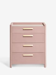 Soft Velvet Blush Pink Scarlett Upholstered Chest of Drawers - Image 7 of 10