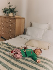 Zelena s škratom - dojenček božič pajac za spanje & klobuki in kape; pokrivala Set (0mths-2yrs) - Slika 2 iz 13