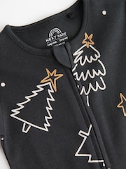Black/White Matching Family Baby Christmas Tree 100% Cotton Sleepsuit (0mths-3yrs) - Image 7 of 10