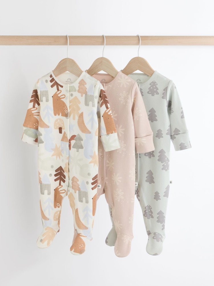 Multi Baby Christmas Character 100% Cotton Sleepsuit (0mths-2yrs) - Image 1 of 11