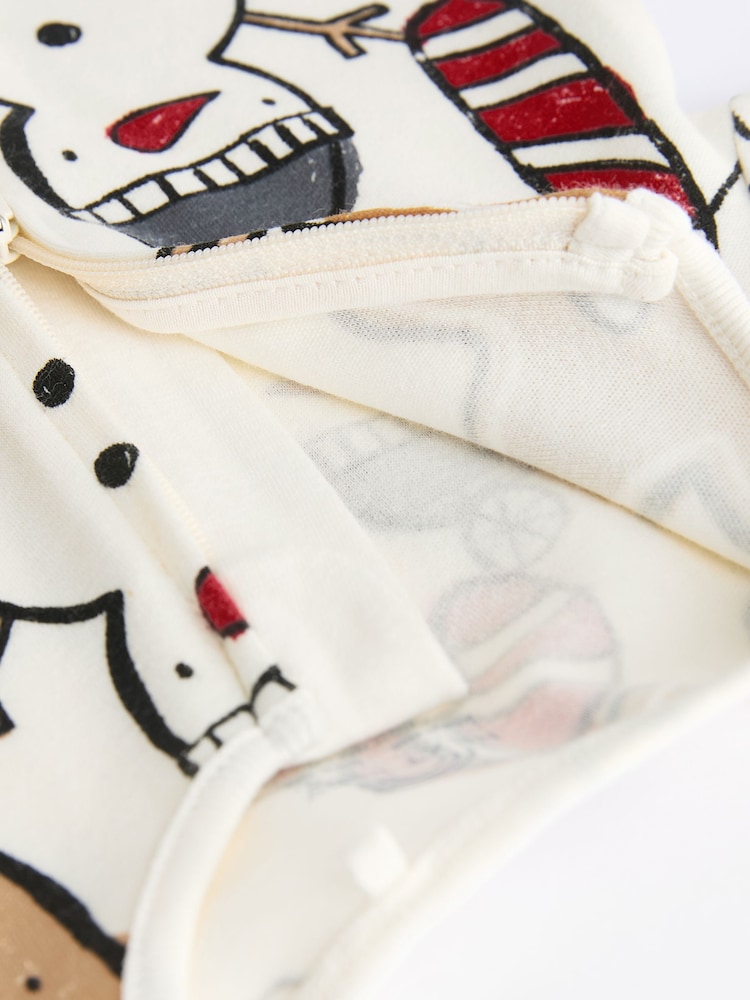 Ecru Baby Christmas Character 100% Cotton Sleepsuit (0mths-3yrs) - Image 11 of 11