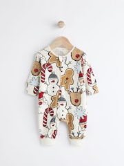 Ecru Baby Christmas Character 100% Cotton Sleepsuit (0mths-3yrs) - Image 5 of 11