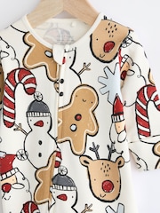 Ecru Baby Christmas Character 100% Cotton Sleepsuit (0mths-3yrs) - Image 7 of 11