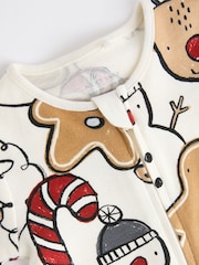 Ecru Baby Christmas Character 100% Cotton Sleepsuit (0mths-3yrs) - Image 8 of 11