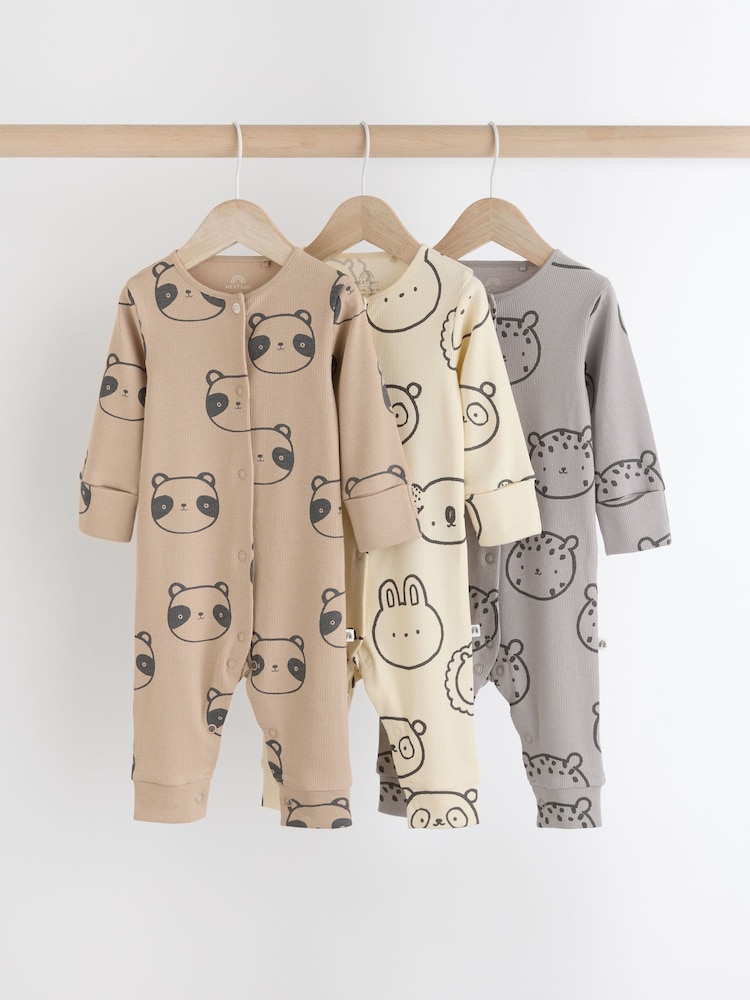 Neutrale Farbe - Fußlose Regenbogen-Baby-Schlafanzüge, 3er-Pack (0M.–3J.) - Bild 1 von 10 Neutrale Farbe - Fußlose Regenbogen-Baby-Schlafanzüge, 3er-Pack (0M.–3J.) - Bild 1 von 10