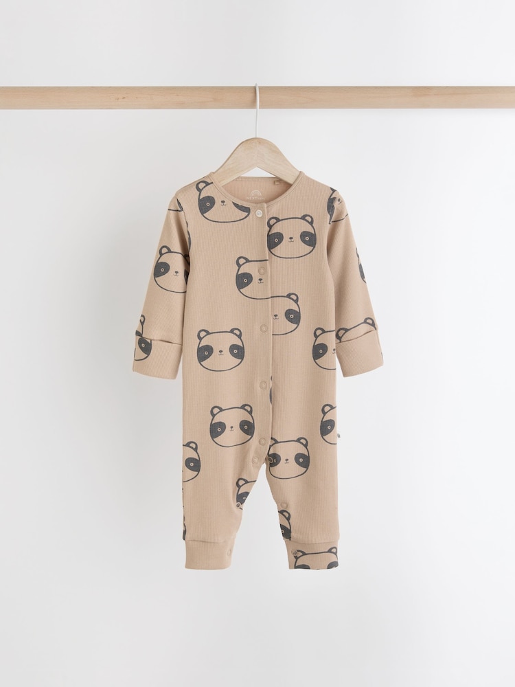 Neutral Rainbow Baby Footless Sleepsuits 3 Pack (0mths-3yrs) - Image 3 of 10