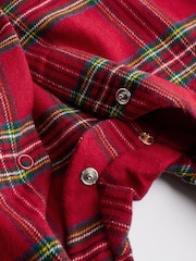 Red Check Baby Matching Family Christmas Flannel Check 100% Cotton Sleepsuit (0mths-3yrs) - Image 10 of 10