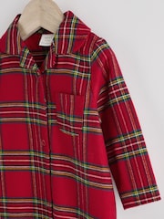 Red Check Baby Matching Family Christmas Flannel Check 100% Cotton Sleepsuit (0mths-3yrs) - Image 6 of 10