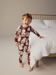 Red Baby Christmas Character Printed 100% Cotton Sleepsuit (0mths-2yrs) - Image 15 of 15