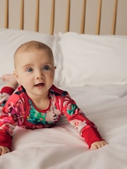 Red Baby Christmas Character 100% Cotton Sleepsuit (0mths-3yrs) - Image 2 of 11