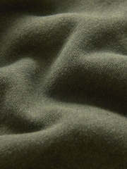 Khaki Green Borg Fleece Lined Zip Up Hoodie - Image 15 of 16