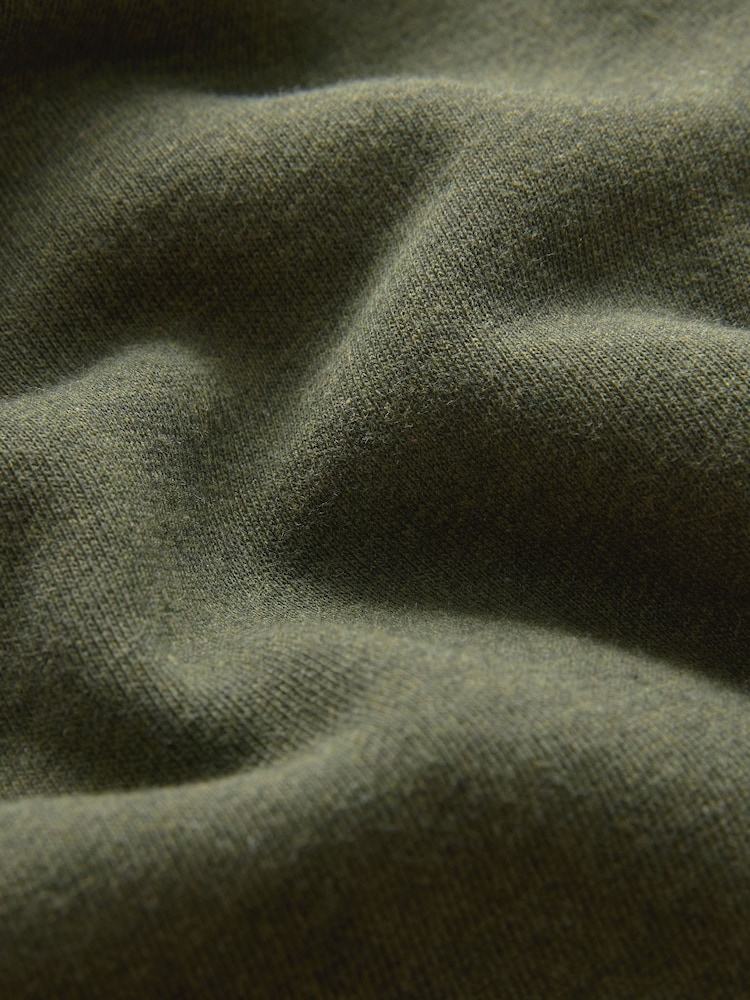 Khaki Green Borg Fleece Lined Zip Up Hoodie - Image 15 of 16