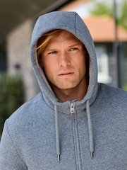 Denim Borg Fleece Lined Zip Up Hoodie - Image 5 of 12