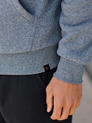 Denim Borg Fleece Lined Zip Up Hoodie - Image 8 of 12