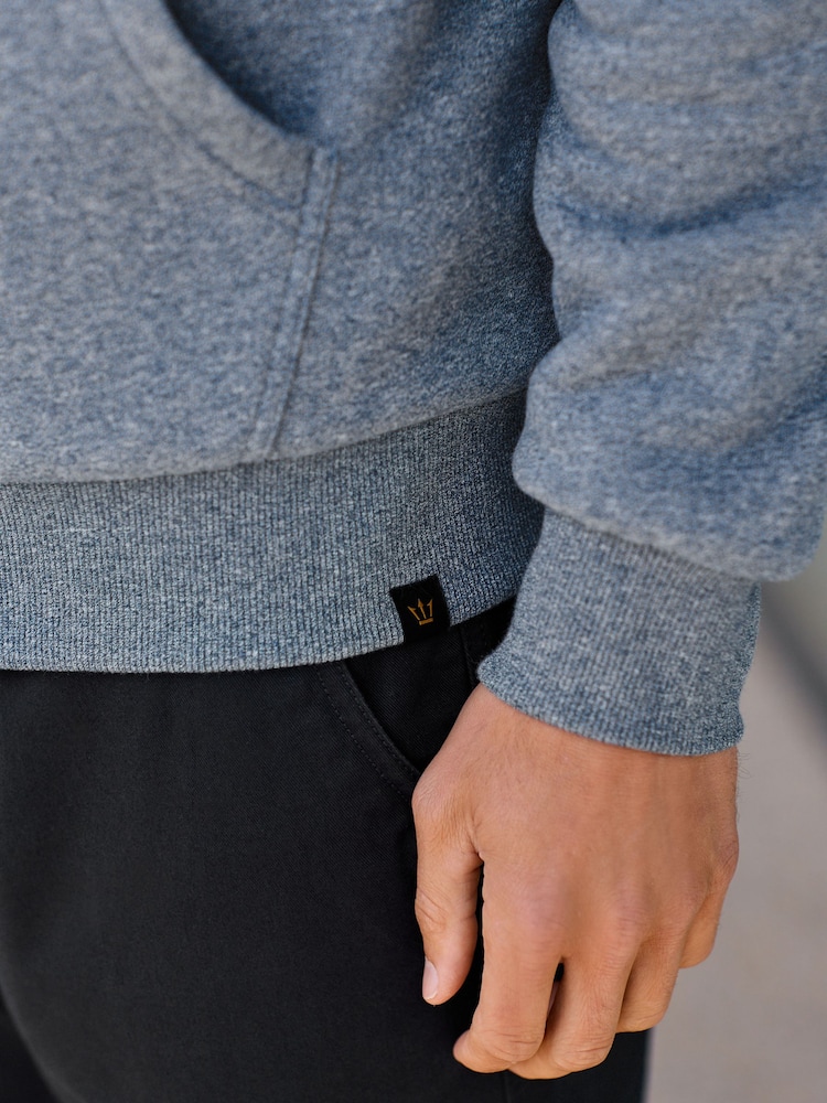 Denim Borg Fleece Lined Zip Up Hoodie - Image 8 of 12