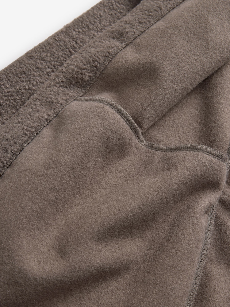 Neutral Regular Fit Regular Fit Borg Fleece Shacket - Image 9 of 13
