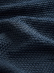 Navy Blue Textured Overhead Hoodie - Image 7 of 8