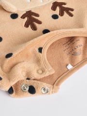 Brown Reindeer Baby Christmas Sleepsuit & Hat Set (0mths-2yrs) - Image 10 of 12