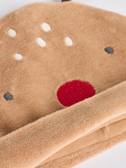 Brown Reindeer Baby Christmas Sleepsuit & Hat Set (0mths-2yrs) - Image 11 of 12