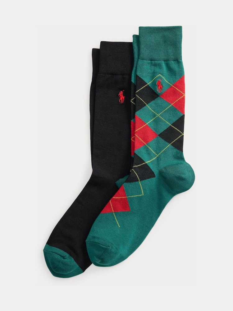 Polo Ralph Lauren Argyle Crew Sokker 2 pakke - Billede 1 af 1 Polo Ralph Lauren Argyle Crew Sokker 2 pakke - Billede 1 af 1