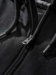 Black Borg Fleece Lined Zip Up Hoodie - Image 12 of 13