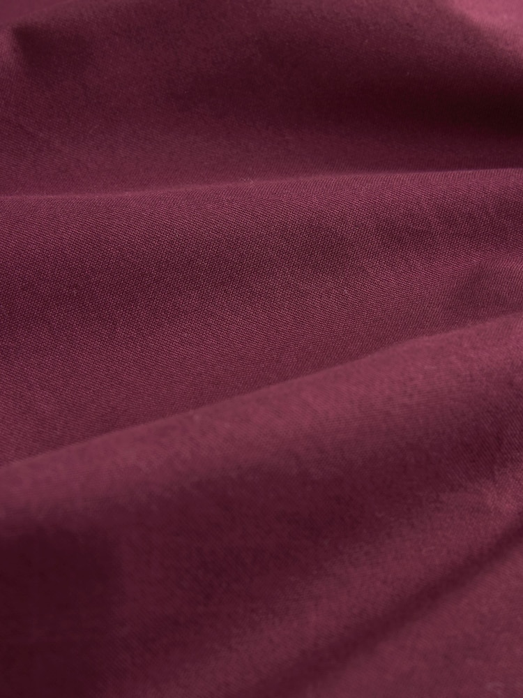Burgundy Red Slim Fit Long Sleeve Oxford Shirt - Image 10 of 10