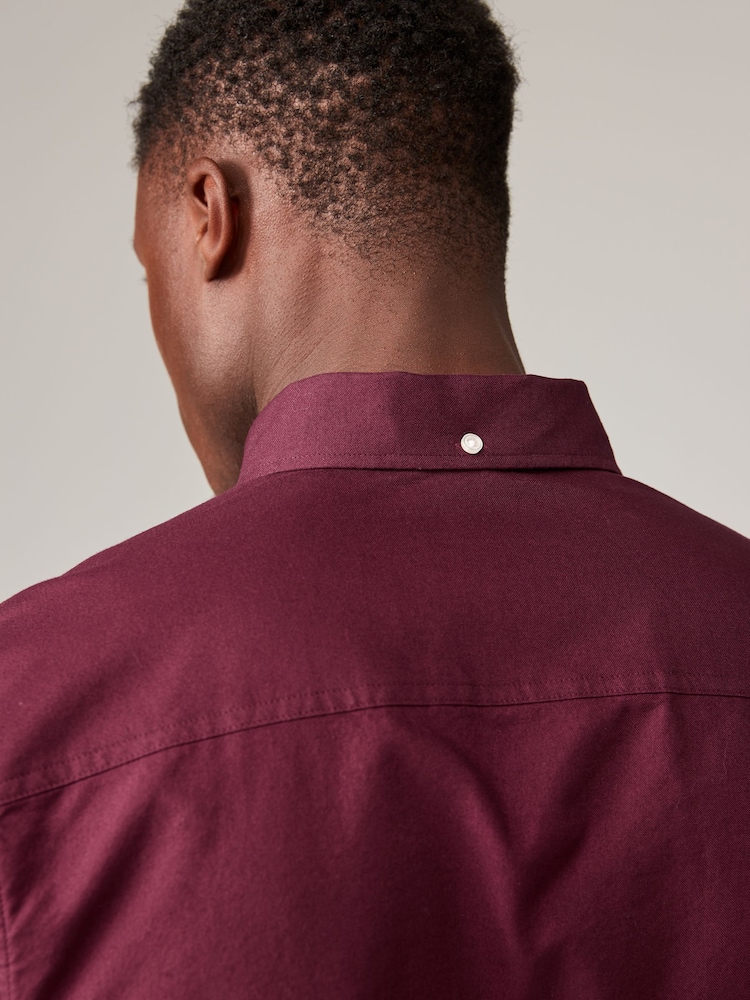 Rouge bordeaux - Slim Fit (Slim Fit) - Chemise Oxford à manches longues - Image 4 of 10