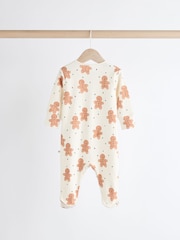 Ecru Baby Christmas Character 100% Cotton Sleepsuit (0mths-2yrs) - Image 6 of 11