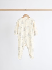 Ecru Baby Christmas Character 100% Cotton Sleepsuit (0mths-2yrs) - Image 8 of 11