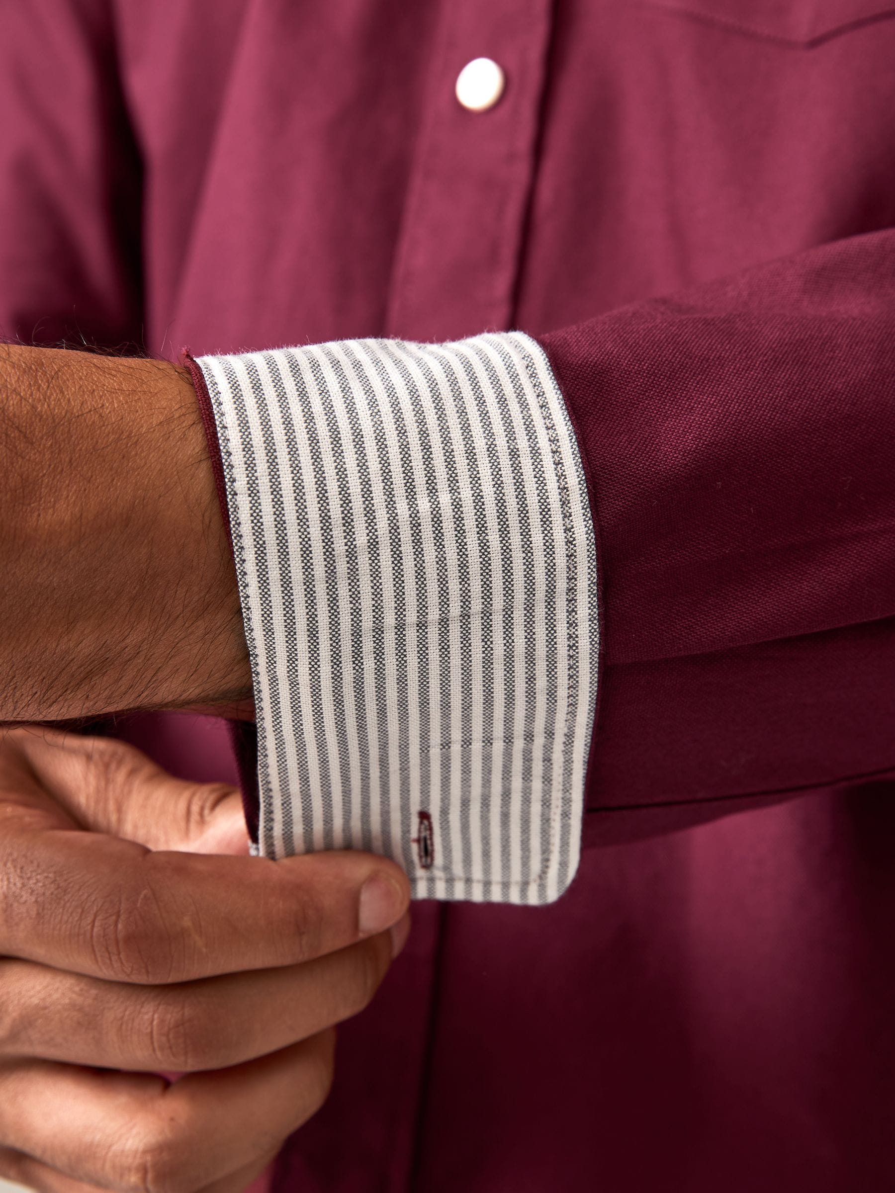 Buy Burgundy Red Slim Fit Long Sleeve Oxford Shirt from Next USA